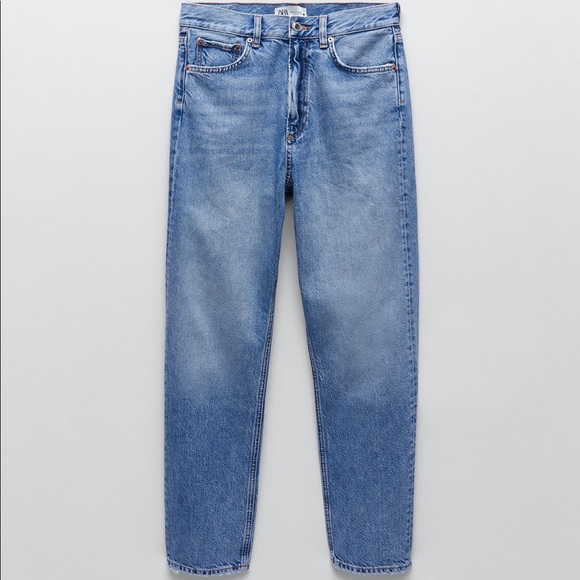 ZARA Premium Denim The Relaxed Straight Leg Jeans NWT Size 6 / 38 Air Bl… - Picture 6 of 16